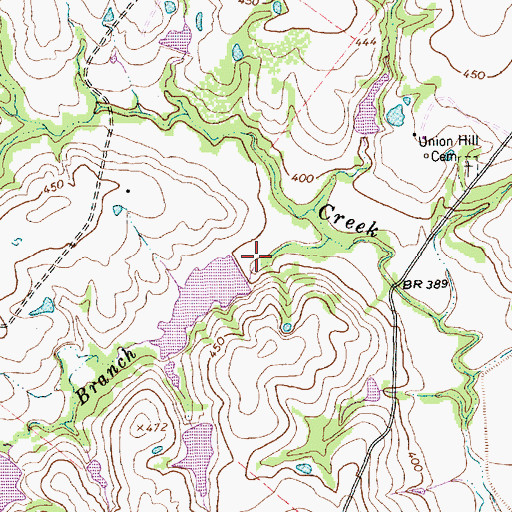 Topographic Map of Soil Conservation Service Site 3 Dam, TX