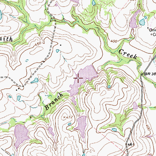 Topographic Map of Soil Conservation Service Site 3 Reservoir, TX