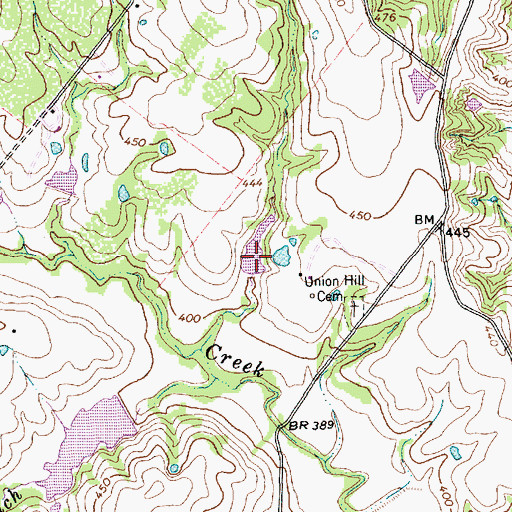 Topographic Map of Soil Conservation Service Site 4 Dam, TX