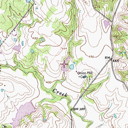 Topographic Map of Soil Conservation Service Site 4 Reservoir, TX