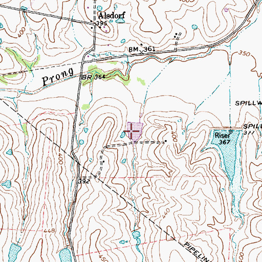 Topographic Map of Soil Conservation Service Site 6 Reservoir, TX