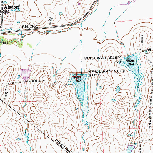 Topographic Map of Soil Conservation Service Site 7 Dam, TX