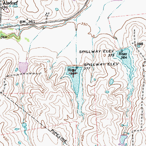 Topographic Map of Soil Conservation Service Site 7 Reservoir, TX
