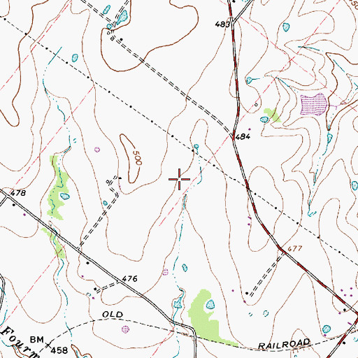 Topographic Map of Johnson Lake Dam, TX