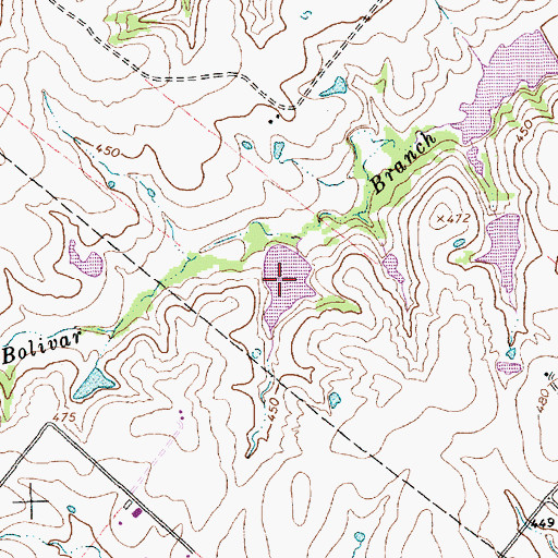Topographic Map of Hefner Lake Number 1, TX