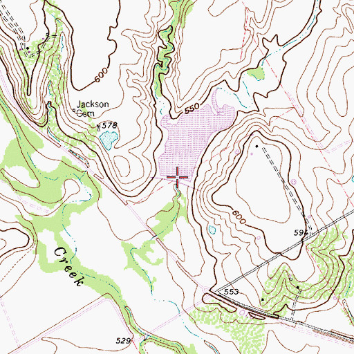 Topographic Map of Soil Conservation Service Site 54 Dam, TX