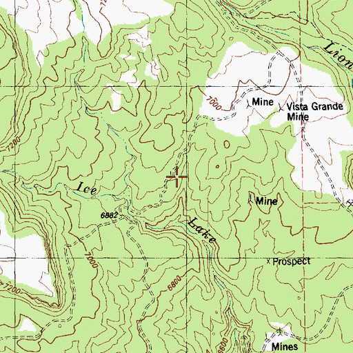 Topographic Map of Sumner Mine, CO