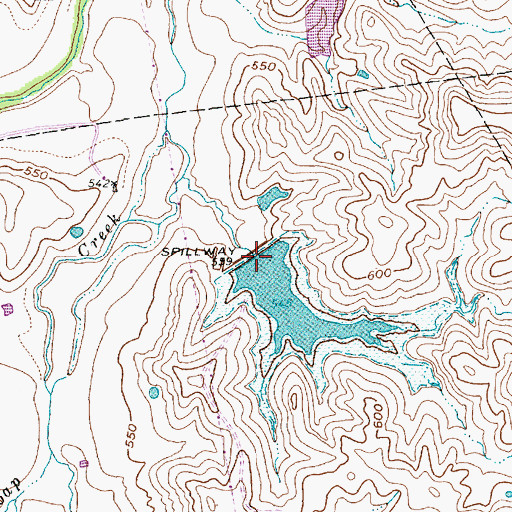 Topographic Map of Soil Conservation Service Site 11 Dam, TX