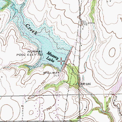 Topographic Map of Soil Conservation Service Site 1 Dam, TX