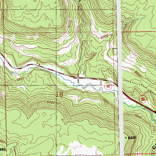 Topographic Map of Lion Gulch, CO