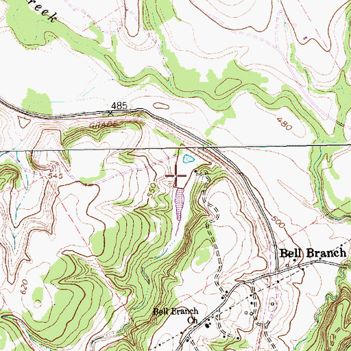 Topographic Map of Soil Conservation Service Site 83 Reservoir, TX