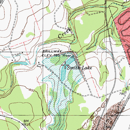 Topographic Map of Soil Conservation Service Site 9 Reservoir, TX