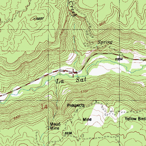 Topographic Map of Ice Lake Creek, CO