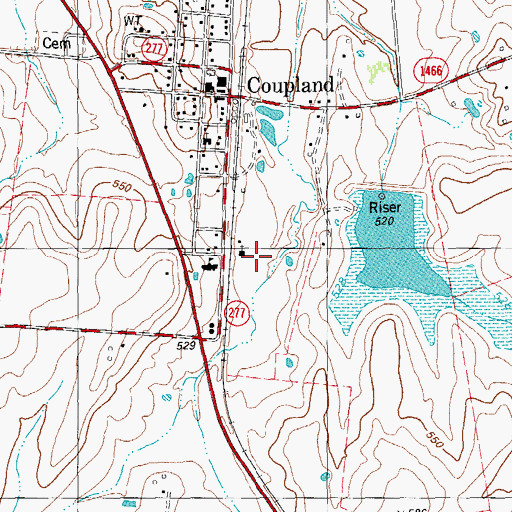 Topographic Map of Soil Conservation Service Site 32 Dam, TX