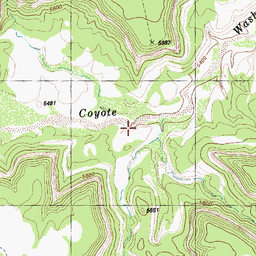 Topographic Map of Greasewood Canyon, CO