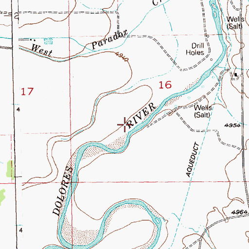 Topographic Map of Paradox Valley, CO