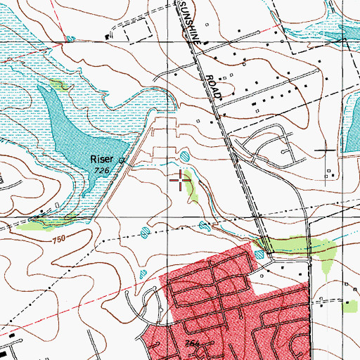 Topographic Map of Soil Conservation Service Site 11 Reservoir, TX