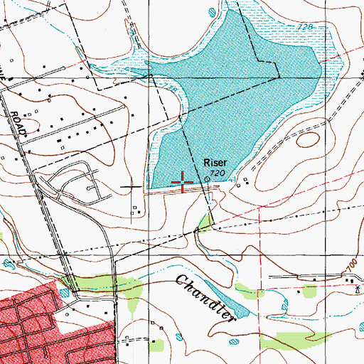 Topographic Map of Soil Conservation Service Site 14 Dam, TX