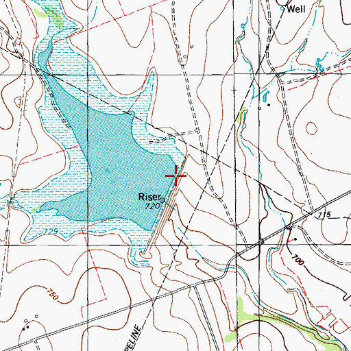 Topographic Map of Soil Conservation Service Site 16 Dam, TX