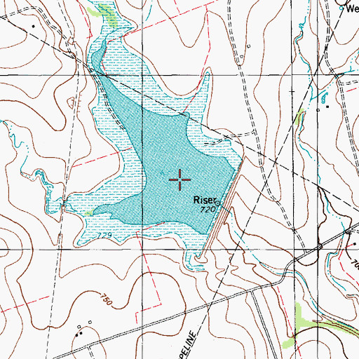 Topographic Map of Soil Conservation Service Site 16 Reservoir, TX