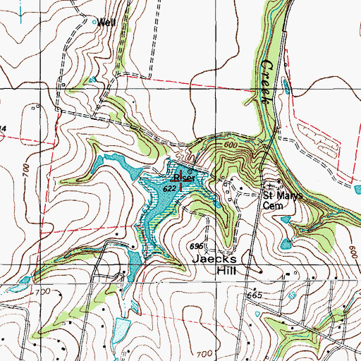 Topographic Map of Soil Conservation Service Site 21 Dam, TX