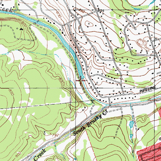 Topographic Map of Walsh Lake Dam, TX