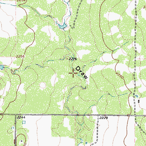 Topographic Map of Soil Conservation Service Site 12 Reservoir, TX