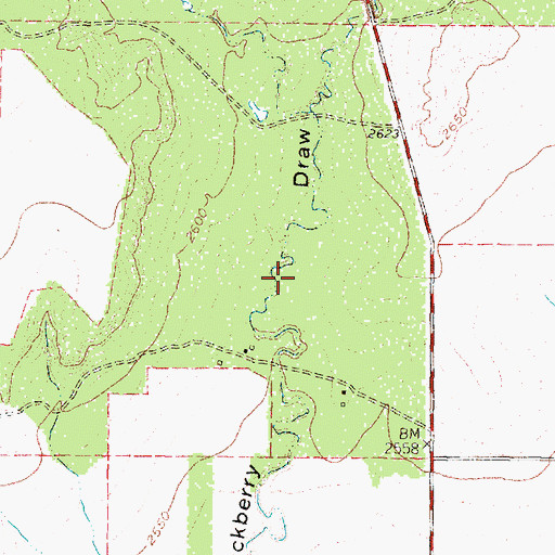 Topographic Map of Soil Conservation Service Site 6 Reservoir, TX