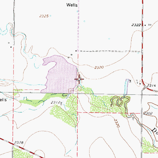Topographic Map of Hale Lake Dam, TX