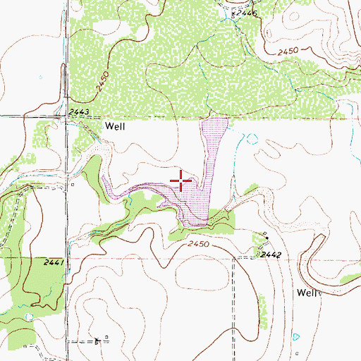 Topographic Map of Soil Conservation Service Site 8 Reservoir, TX