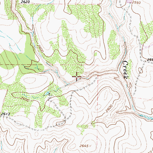Topographic Map of Spur Headquarters Ranch Dam, TX
