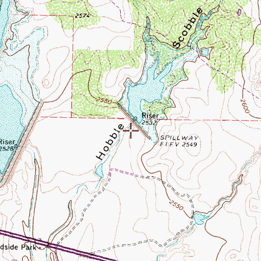 Topographic Map of Soil Conservation Service Site 2 Dam, TX