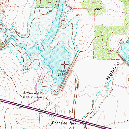 Topographic Map of Soil Conservation Service Site 1 Dam, TX