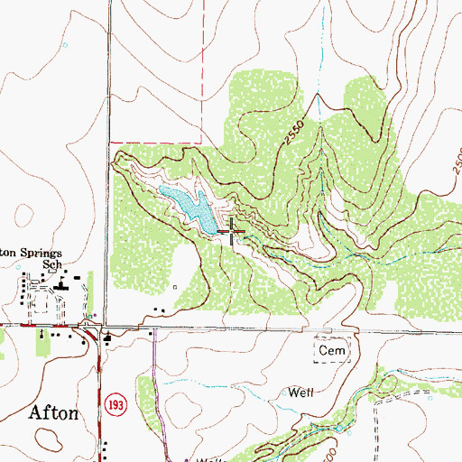 Topographic Map of Lucretia Campbell Dam, TX