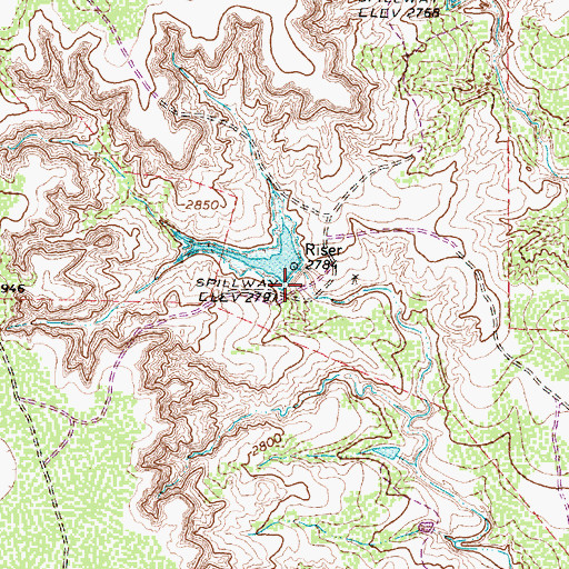 Topographic Map of Soil Conservation Service Site Ca-2 Dam, TX