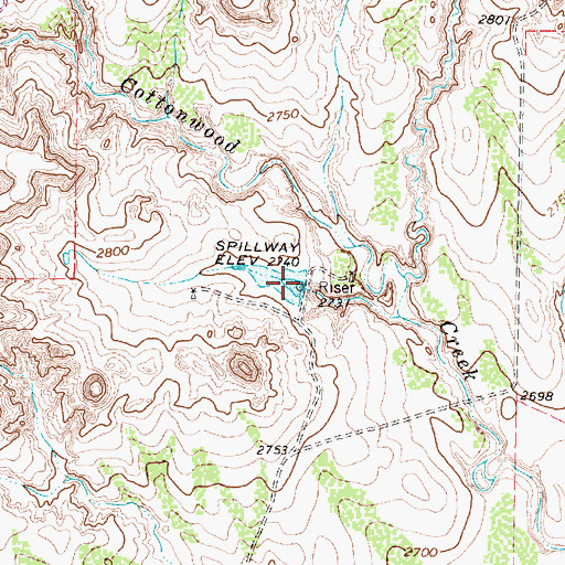 Topographic Map of Grade Stabilization Structure Ca-3 Reservoir, TX
