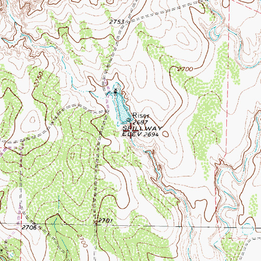 Topographic Map of Soil Conservation Service Site Ca-4 Dam, TX