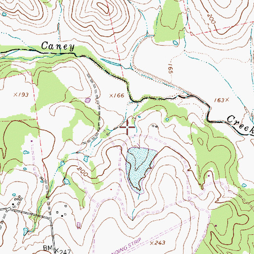 Topographic Map of Dunn Lake Dam, TX