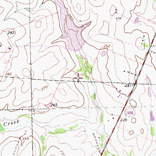 Topographic Map of Arnold Lake, TX