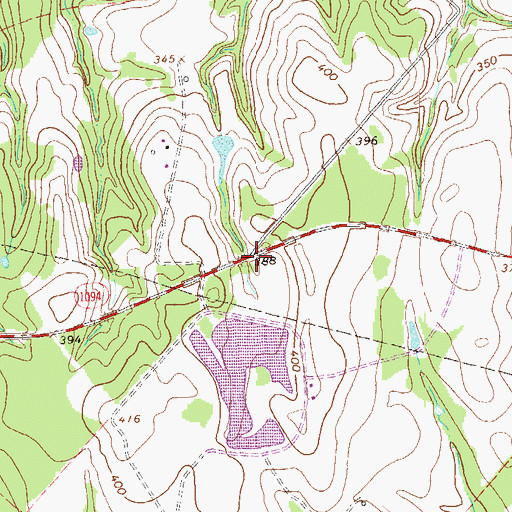 Topographic Map of Butler Lake, TX