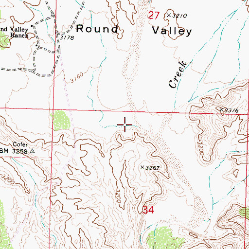 Topographic Map of Bottleneck Wash, AZ
