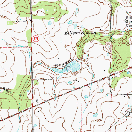 Topographic Map of Peterson Lake, TX