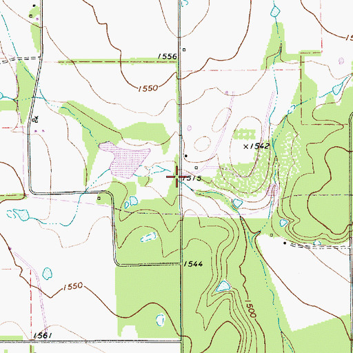 Topographic Map of Truett Spruill Dam, TX