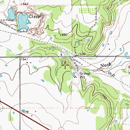 Topographic Map of Bryant Dam, TX
