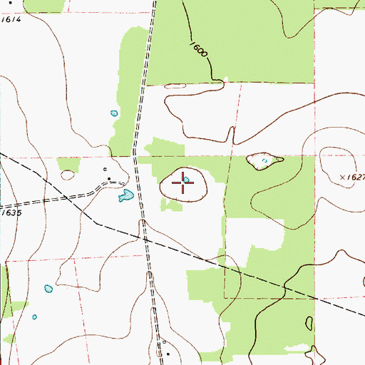 Topographic Map of Hanson Lake, TX