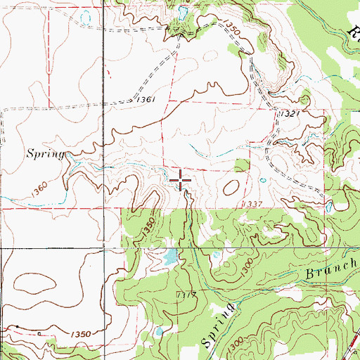Topographic Map of Arnold Lake Dam, TX