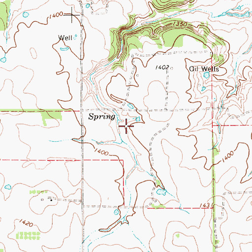 Topographic Map of Warren Dam, TX