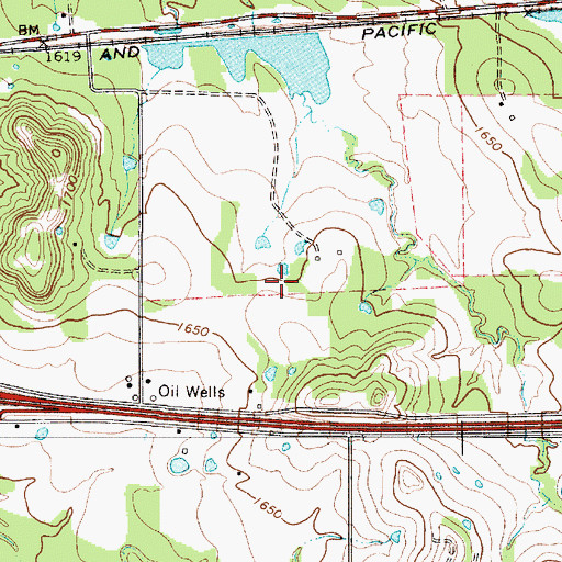 Topographic Map of Dothan Water Station Levee, TX