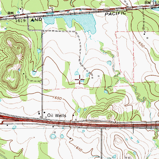 Topographic Map of Dothan Water Station Lake, TX