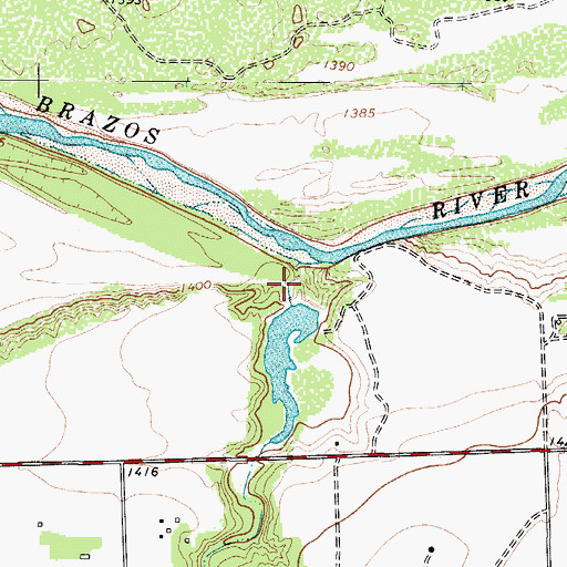 Topographic Map of Clonts Lake Dam, TX